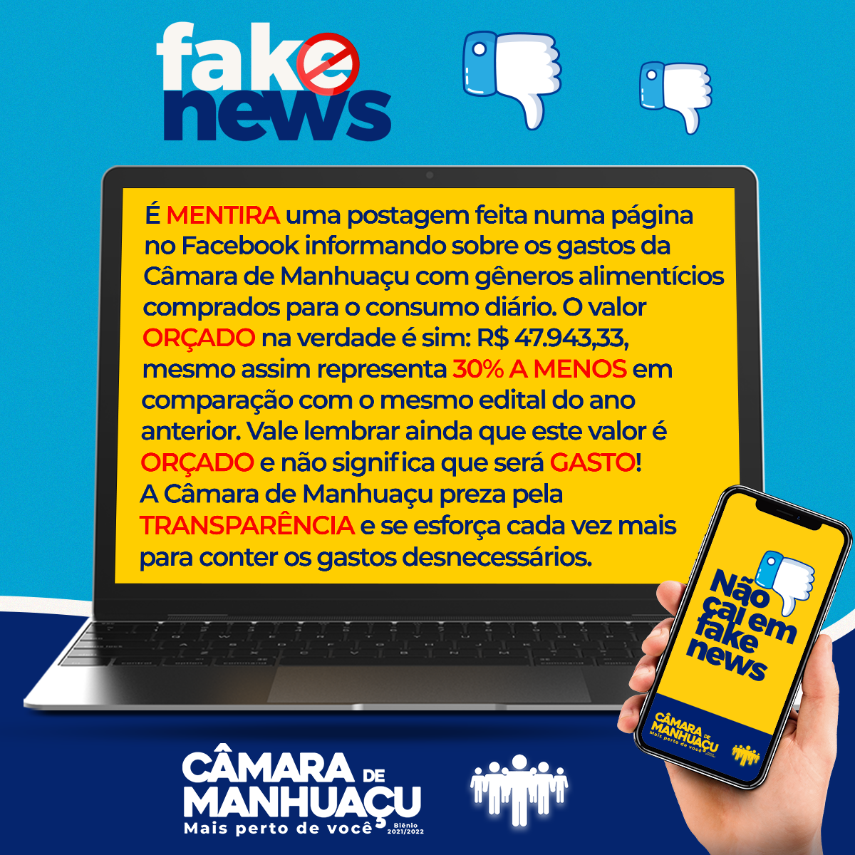 Fake News: Explicação sobre postagem feita numa página do Facebook